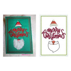 Stickdatei ITH - Postkarte Santa Christmas